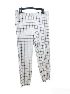 HUE Women's Leggings Black and White Loafer Ponte Skimmer Windowpane Leggings